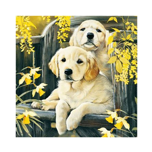 Dog - Full Round Drill Diamond Painting 30*30CM
