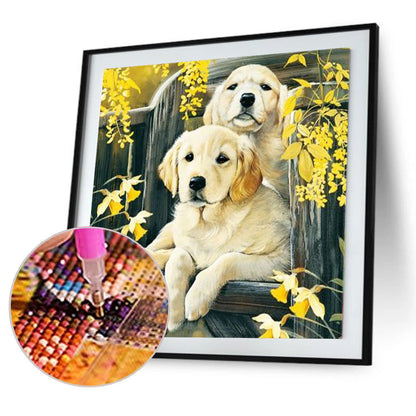 Dog - Full Round Drill Diamond Painting 30*30CM
