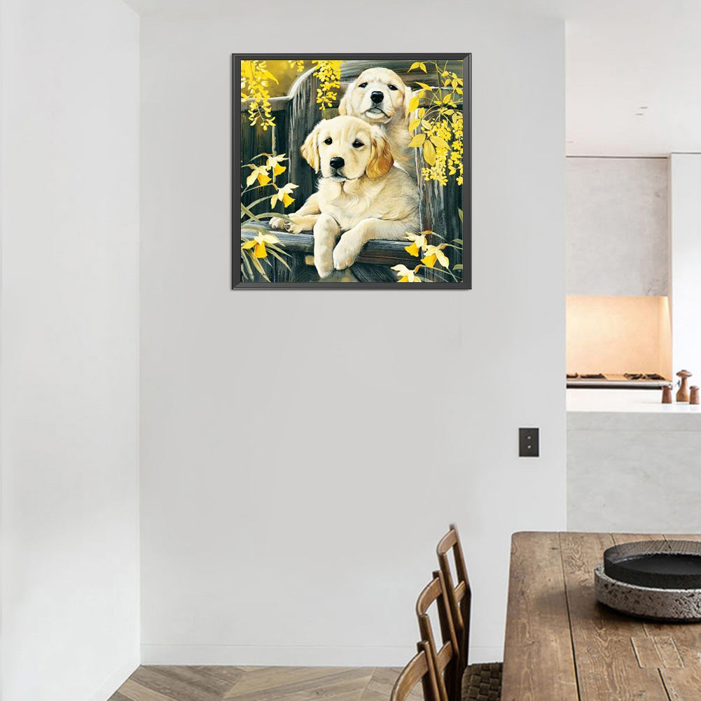 Dog - Full Round Drill Diamond Painting 30*30CM