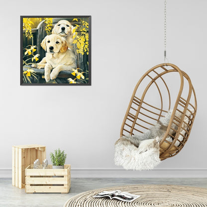 Dog - Full Round Drill Diamond Painting 30*30CM