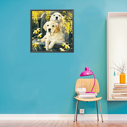 Dog - Full Round Drill Diamond Painting 30*30CM