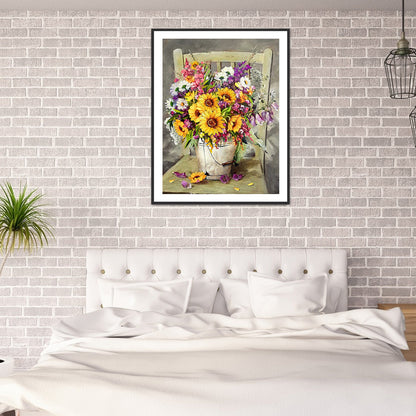 Flower - Full Round Drill Diamond Painting 30*40CM