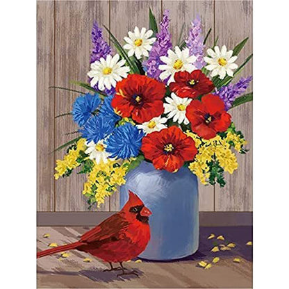 Flowers And Birds - Full Round Drill Diamond Painting 30*40CM