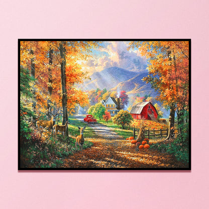 Autumn Time - 11CT Stamped Cross Stitch 40*30CM