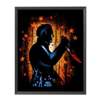 Silhouette - Halloween Killer - 11CT Stamped Cross Stitch 40*50CM