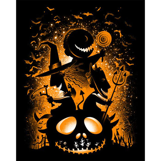 Silhouette - Halloween Skull - 11CT Stamped Cross Stitch 40*50CM