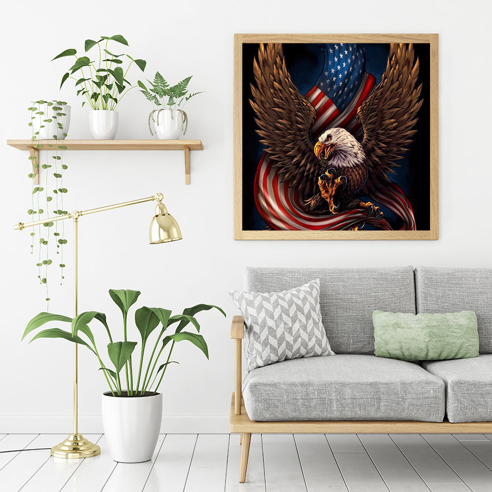 Eagle Flag - Full Round Drill Diamond Painting 40*40CM