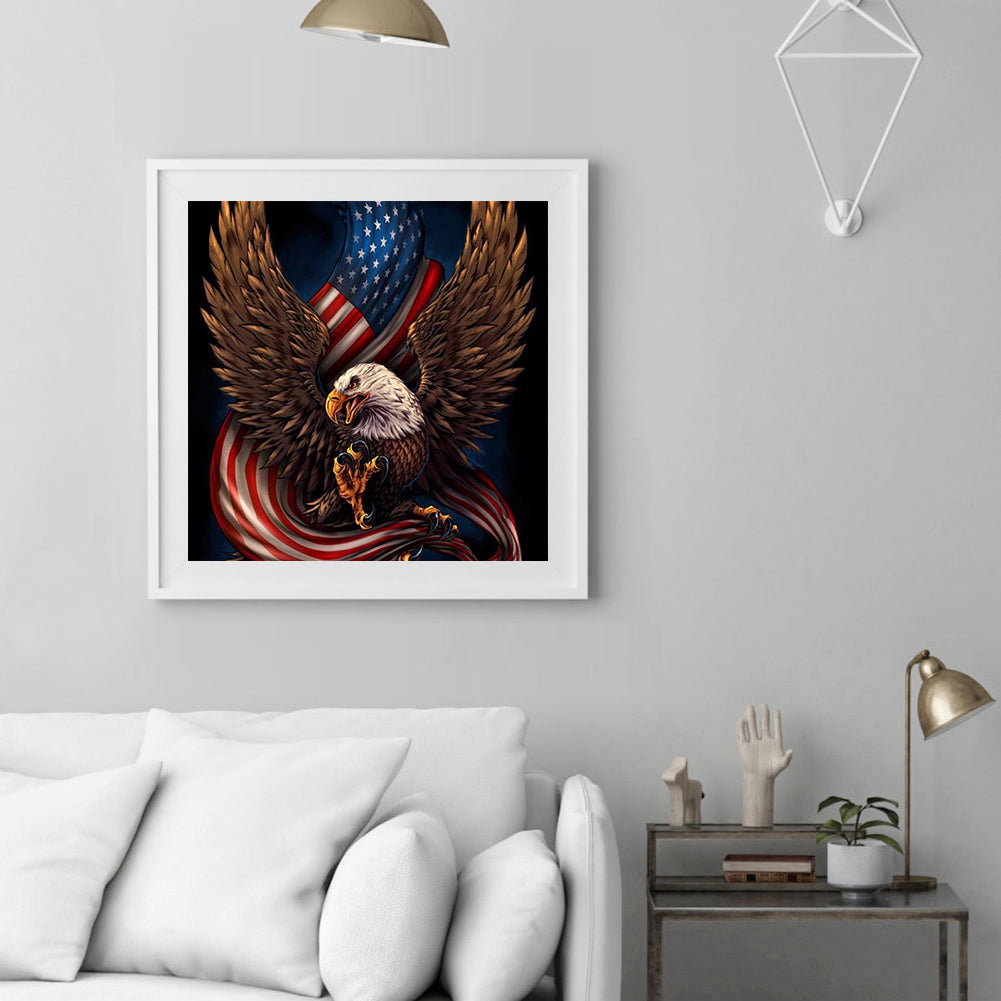 Eagle Flag - Full Round Drill Diamond Painting 40*40CM