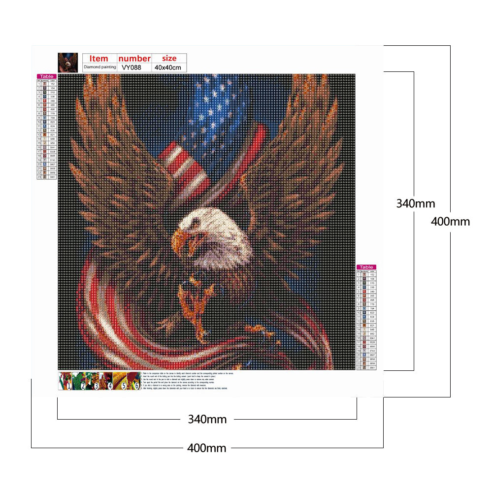 Eagle Flag - Full Round Drill Diamond Painting 40*40CM