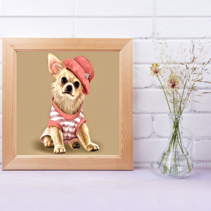 Dog - Full Round Drill Diamond Painting 30*30CM