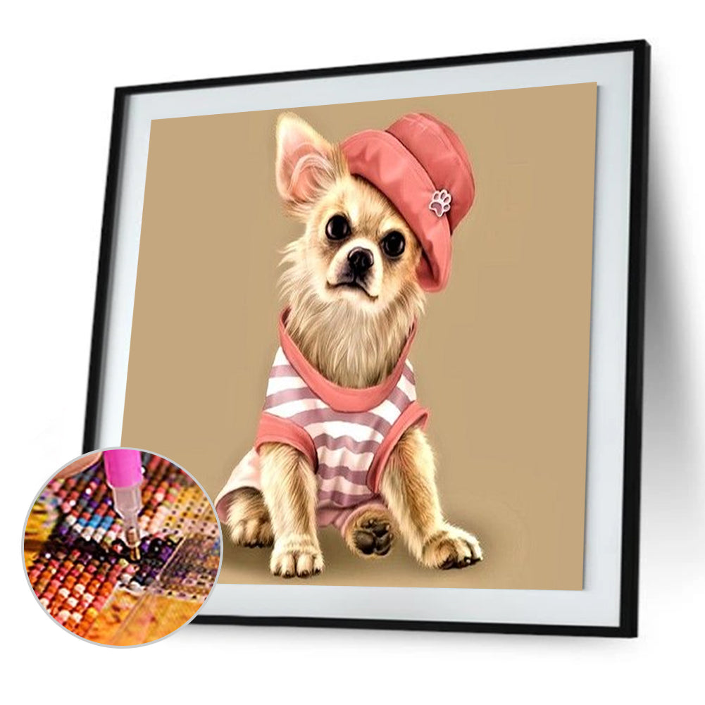 Dog - Full Round Drill Diamond Painting 30*30CM