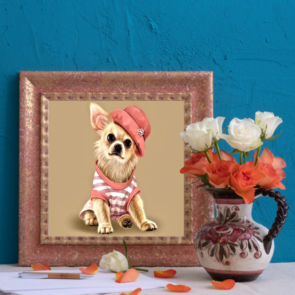 Dog - Full Round Drill Diamond Painting 30*30CM