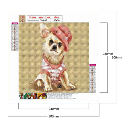 Dog - Full Round Drill Diamond Painting 30*30CM