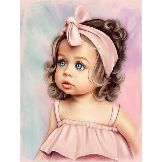 Little Girl - Full Round Drill Diamond Painting 30*40CM