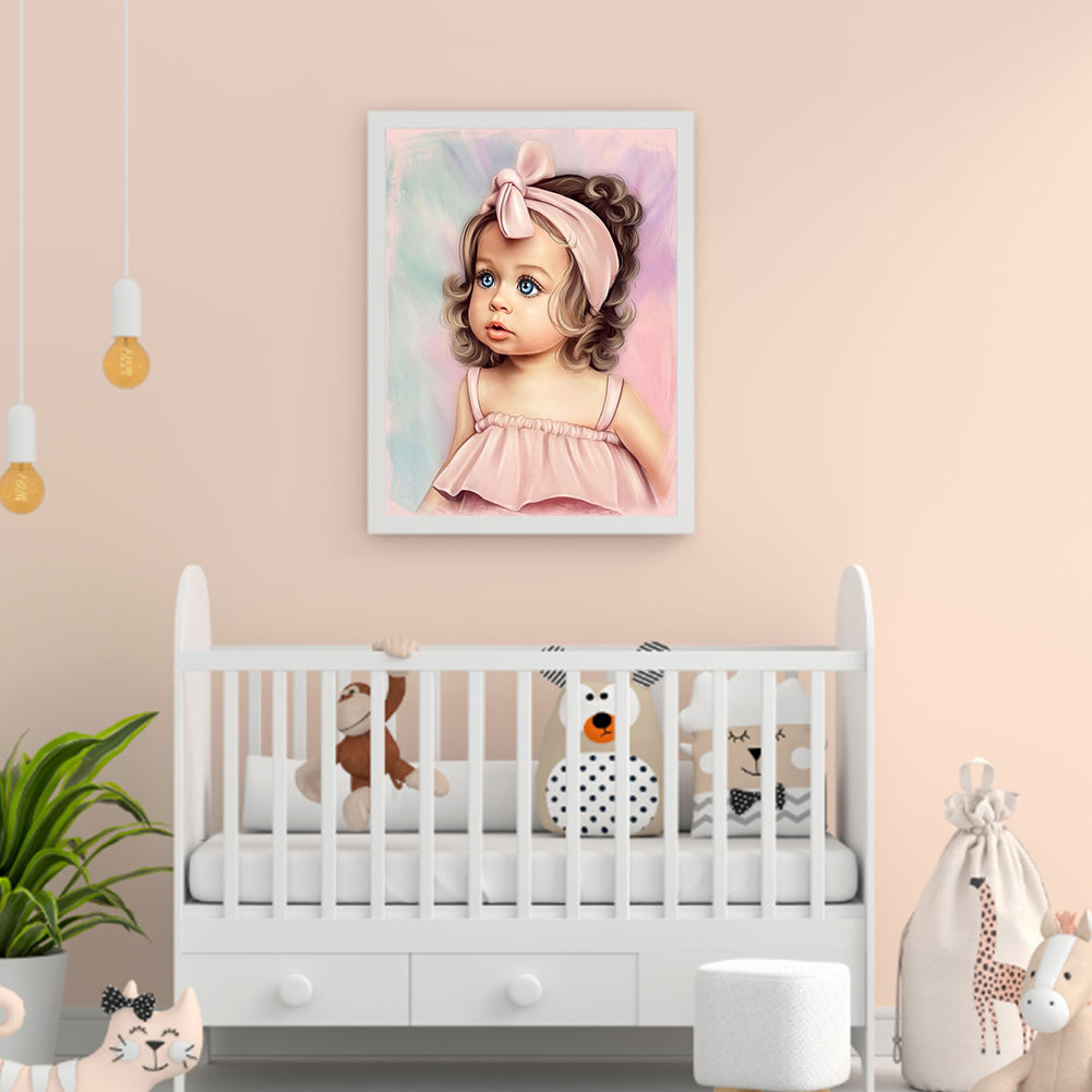Little Girl - Full Round Drill Diamond Painting 30*40CM