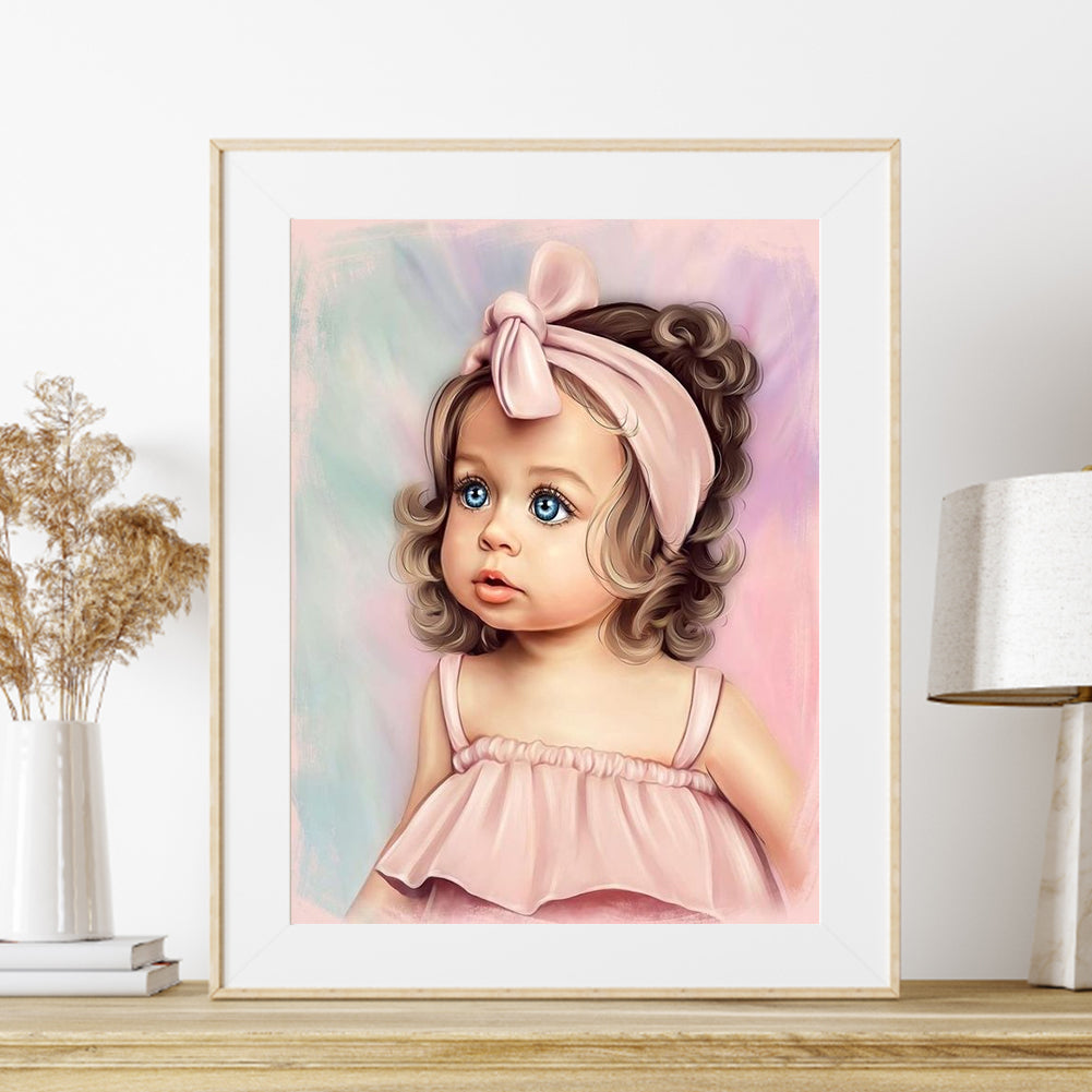 Little Girl - Full Round Drill Diamond Painting 30*40CM
