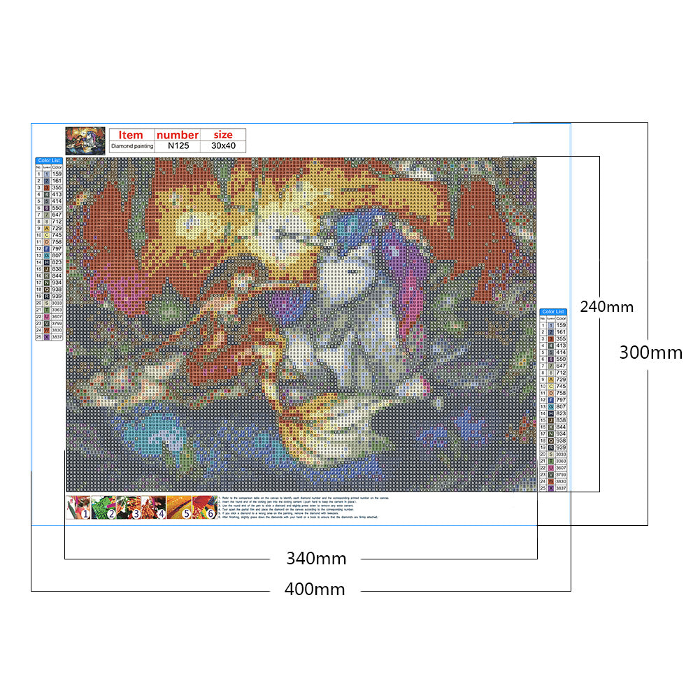 Mermaid Girl - Full Square Drill Diamond Painting 40*30CM