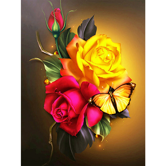 Rose - Full Square Drill Diamond Painting 30*40CM