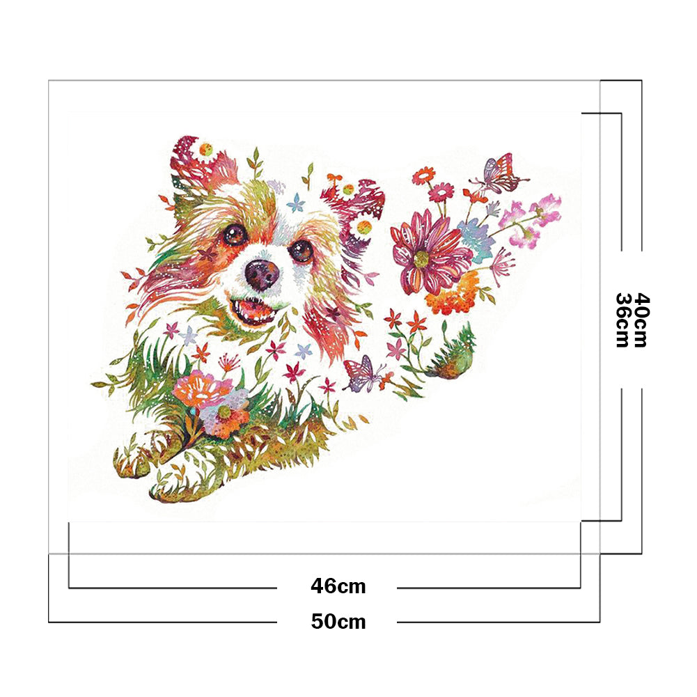 Puppy Lying Down - 11CT Counted Cross Stitch 50*40CM