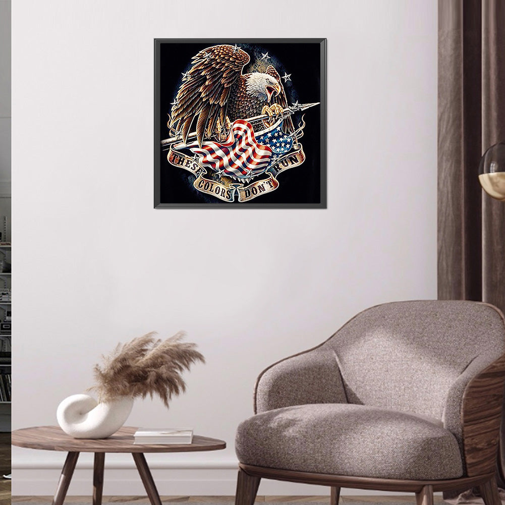 Eagle Banner - Full Round Drill Diamond Painting 40*40CM