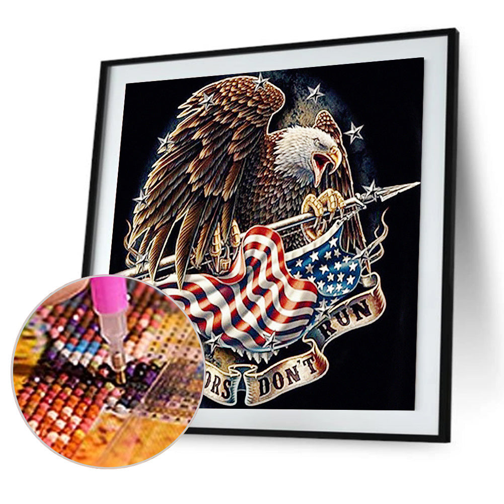 Eagle Banner - Full Round Drill Diamond Painting 40*40CM