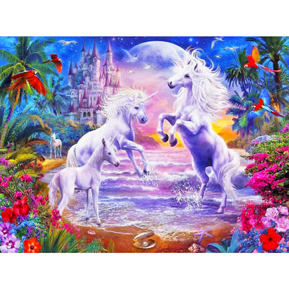 Unicorn - Full Round Drill Diamond Painting 40*30CM