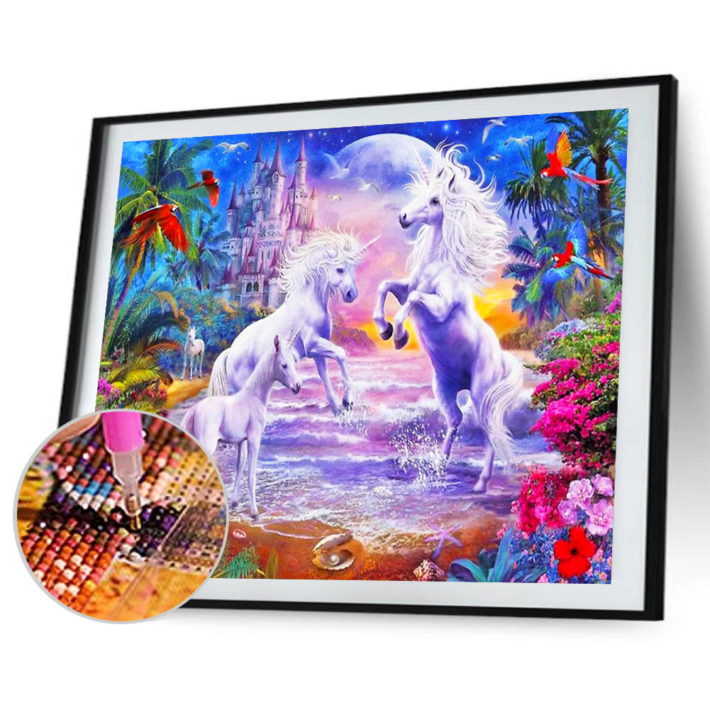 Unicorn - Full Round Drill Diamond Painting 40*30CM