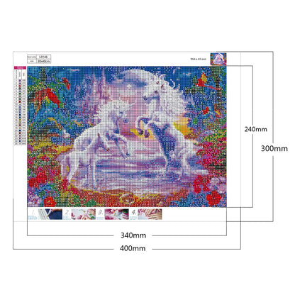 Unicorn - Full Round Drill Diamond Painting 40*30CM