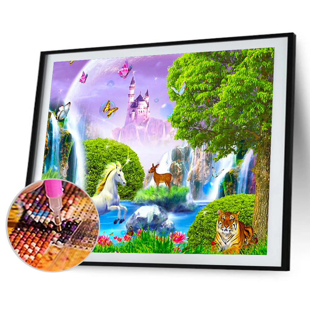 Unicorn - Full Round Drill Diamond Painting 40*30CM