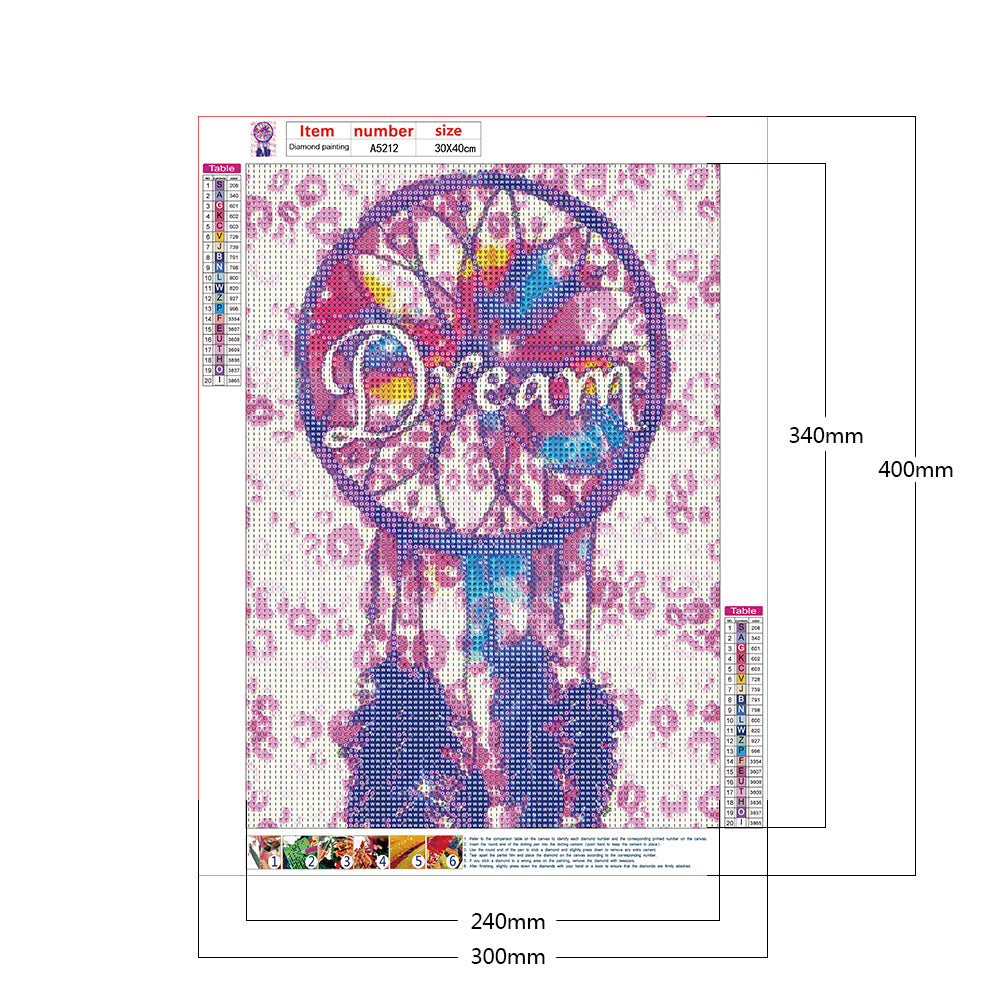 Dreamcatcher - Full Round Drill Diamond Painting 30*40CM