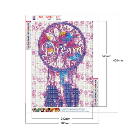 Dreamcatcher - Full Round Drill Diamond Painting 30*40CM