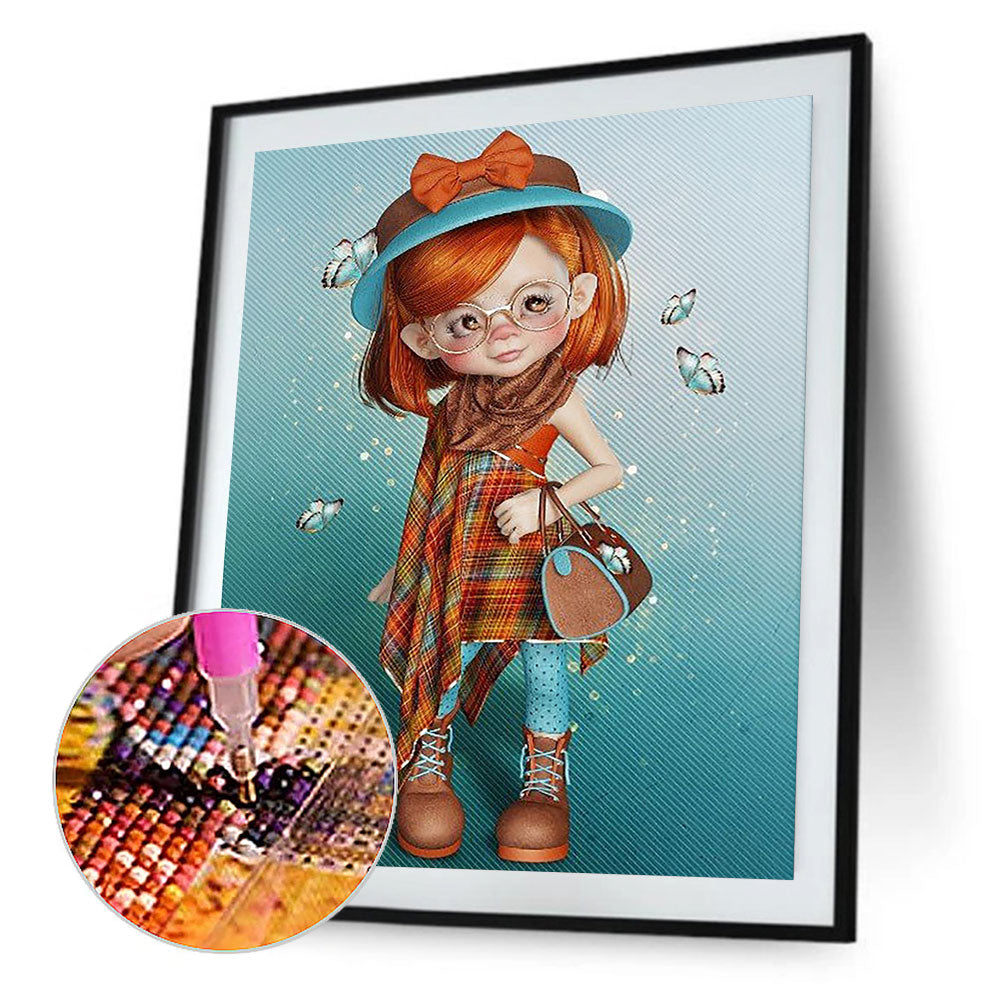 Big Eyed Girl - Full Round Drill Diamond Painting 40*50CM