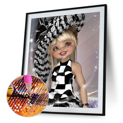 Big Eyed Girl - Full Round Drill Diamond Painting 40*50CM