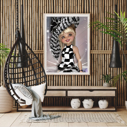 Big Eyed Girl - Full Round Drill Diamond Painting 40*50CM