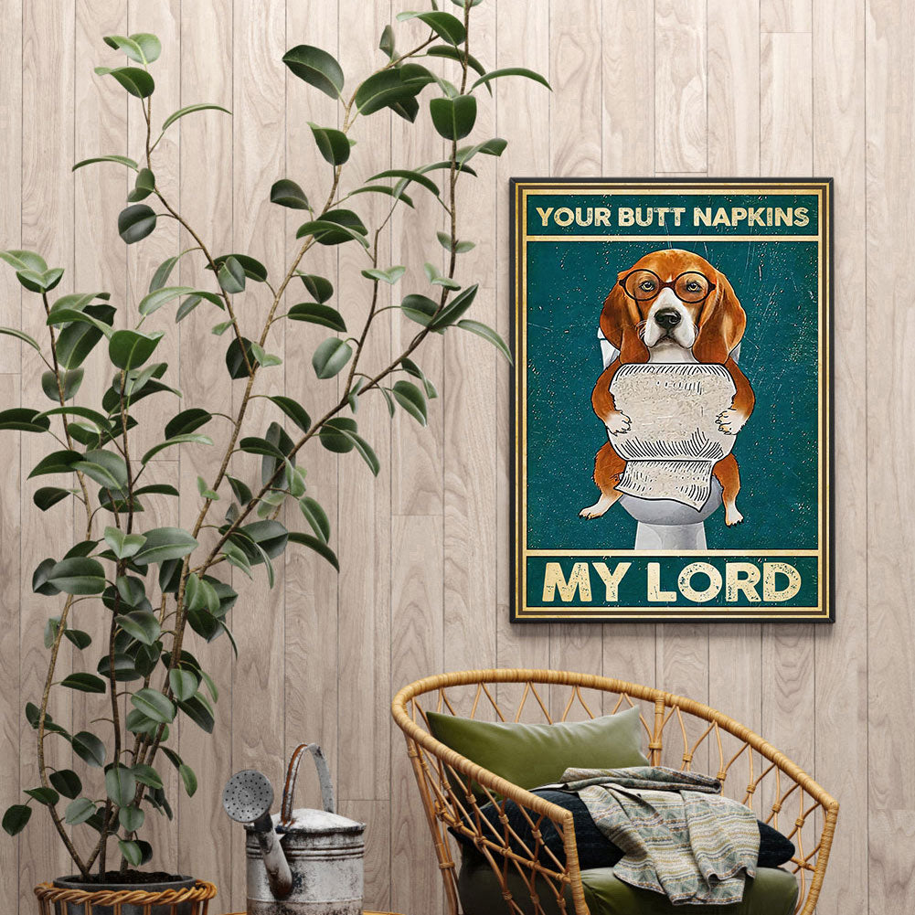 Toilet Paper Dog - Full Round Drill Diamond Painting 30*40CM