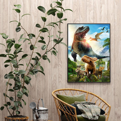 Dinosaur - Full Round Drill Diamond Painting 30*40CM