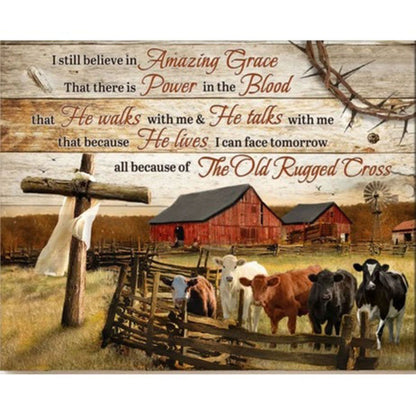 Farm Animals Calligraphy And Painting - Full Round Drill Diamond Painting 50*40CM
