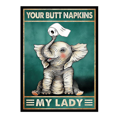 Elephant Handing A Tissue - 11CT Stamped Cross Stitch 40*55CM