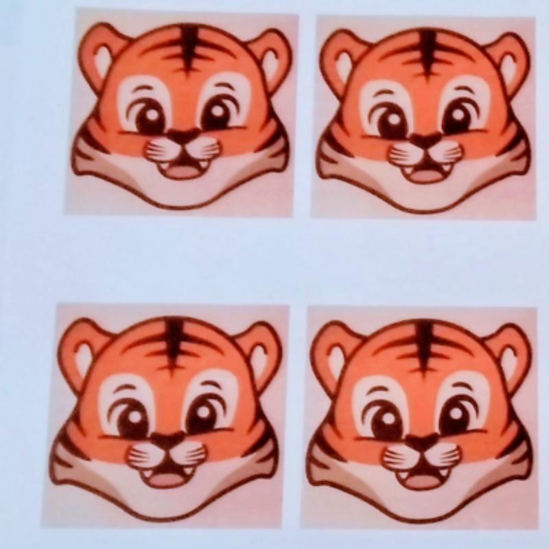 4pcs 5D Diamond Painting Stickers Kit DIY Tiger Mosaic Art Cup Phone Decor