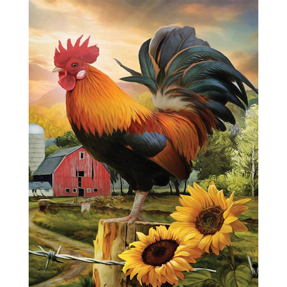 Golden Rooster Independence - 11CT Counted Cross Stitch 40*50CM