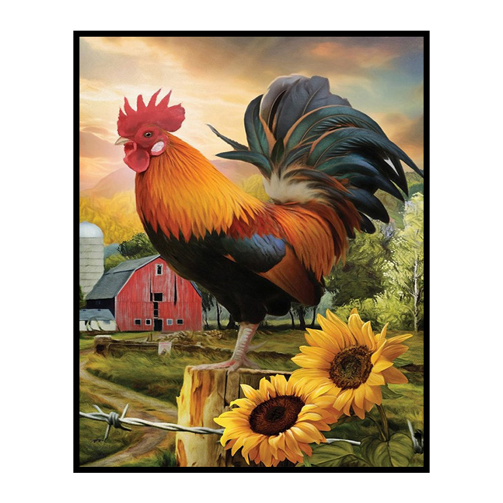 Golden Rooster Independence - 11CT Counted Cross Stitch 40*50CM