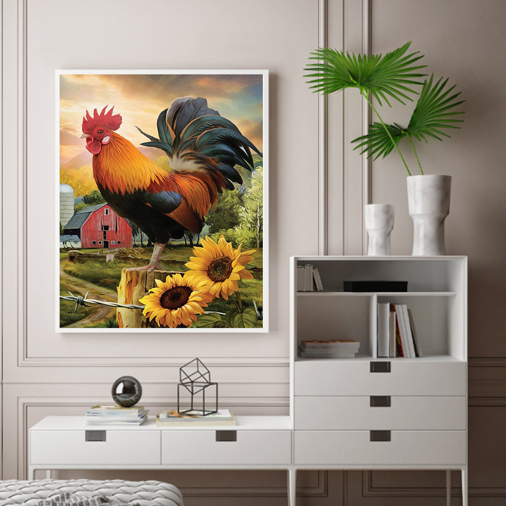 Golden Rooster Independence - 11CT Counted Cross Stitch 40*50CM