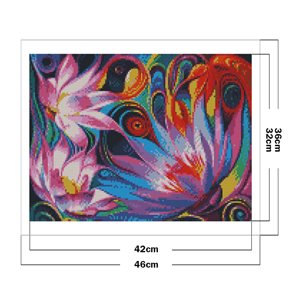 Lotus - 11CT Stamped Cross Stitch 46*36CM