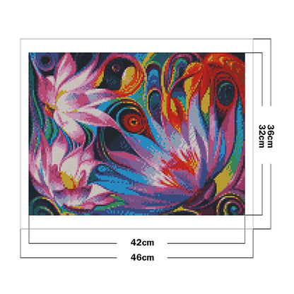 Lotus - 11CT Stamped Cross Stitch 46*36CM