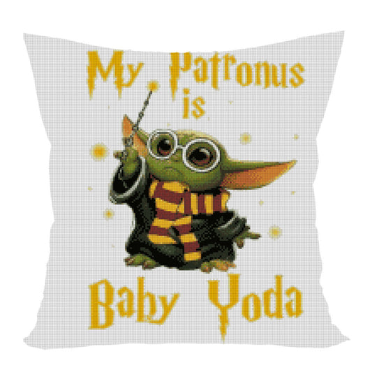 Cross Stitch Pillow Case 11CT Yoda Stamped DIY Embroidery Printed Cover