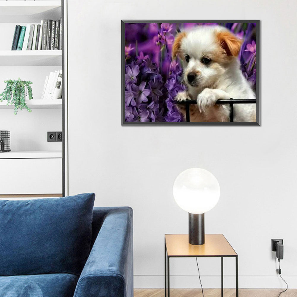Dog - Full Round Drill Diamond Painting 40*30CM