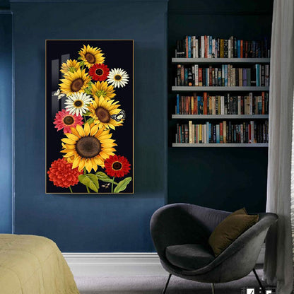 Sunflower - Full Round Drill Diamond Painting 30*60CM