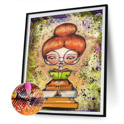 Cartoon Girl - Full Round Drill Diamond Painting 30*40CM