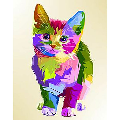 Colorful Cat - Full Square Drill Diamond Painting 30*40CM