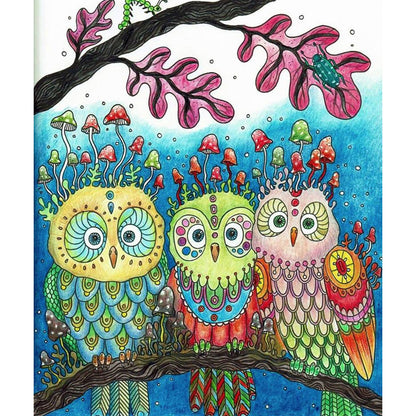 Owl - Full Square Drill Diamond Painting 30*40CM